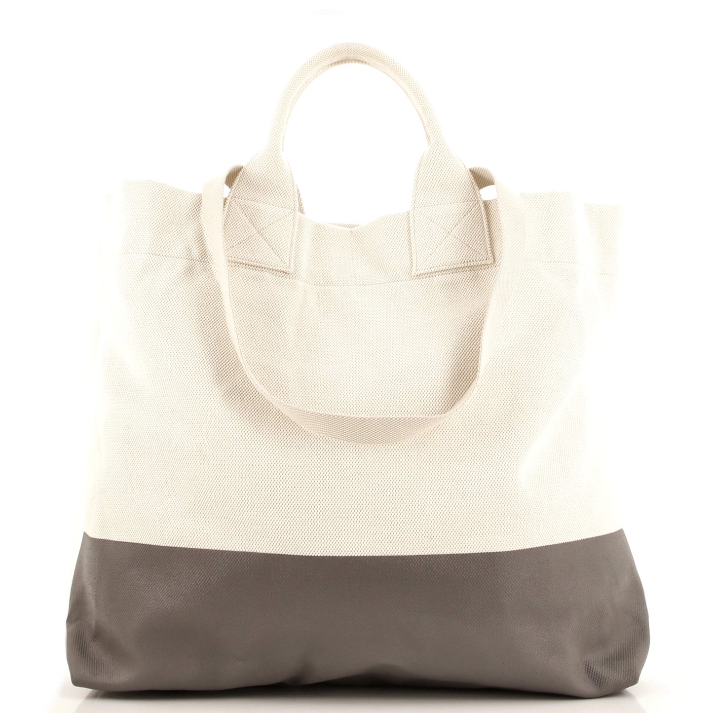 Logo Embossed Open Tote Canvas