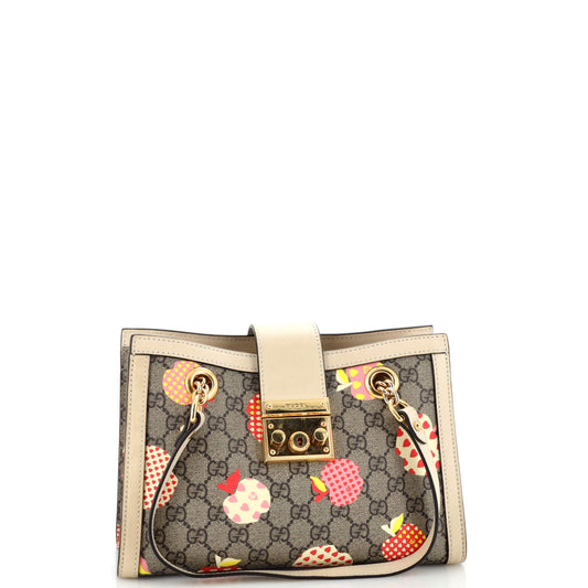 Padlock Chain Tote Printed GG Coated Canvas Small