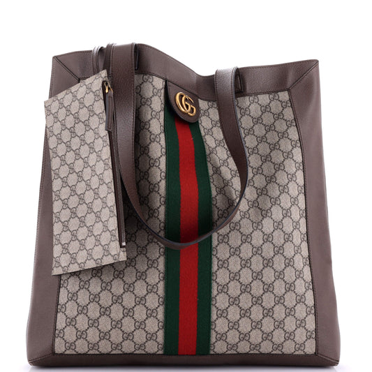 Ophidia Soft Open Tote GG Coated Canvas Large