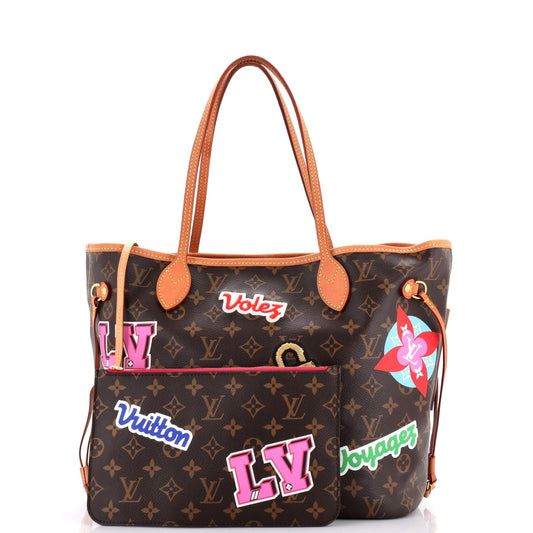 Neverfull NM Tote Limited Edition Patches Monogram Canvas MM