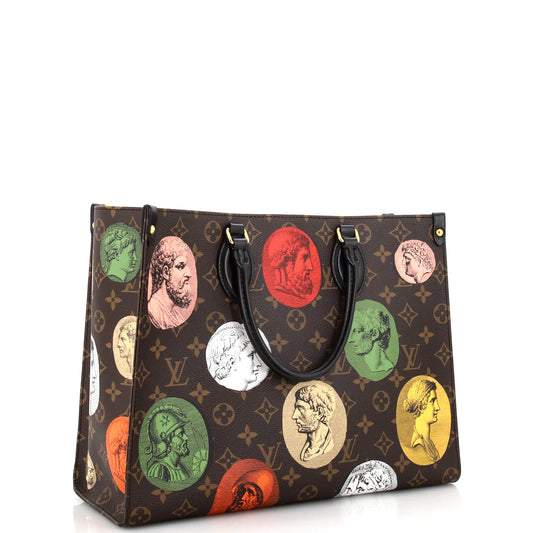 OnTheGo Tote Limited Edition Fornasetti Cameo Monogram Canvas MM