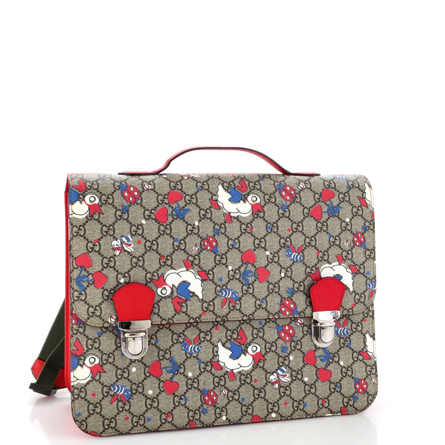 Children's Flap Backpack Printed GG Coated Canvas