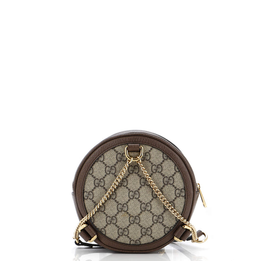 Ophidia Round Backpack GG Coated Canvas Mini
