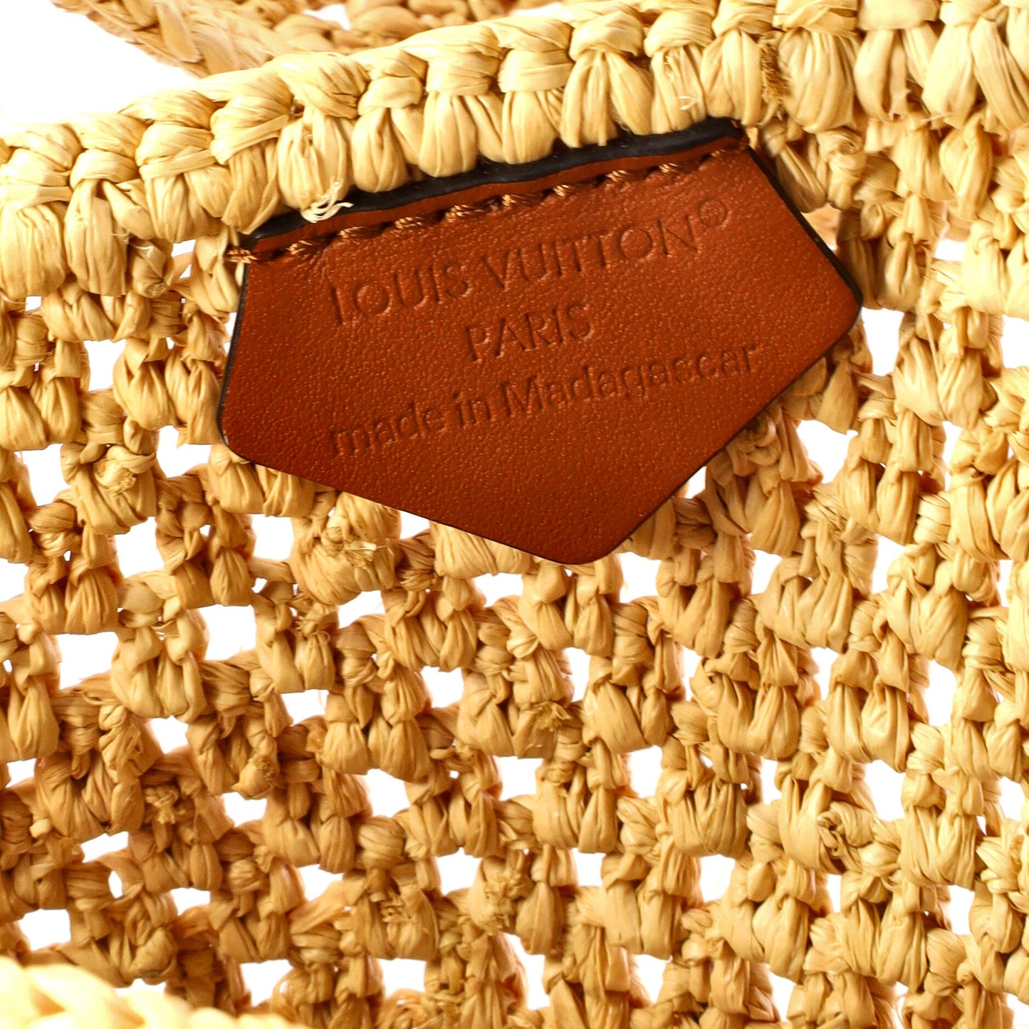 OnTheGo Tote Crochet Raffia with Leather MM