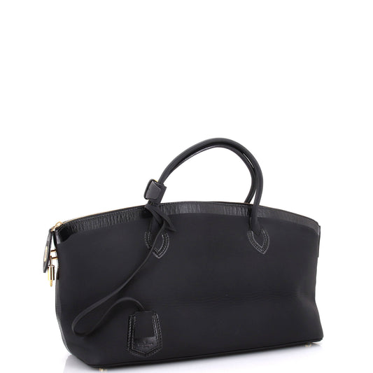 Obsession Lockit Handbag Rubberized Calfskin East West