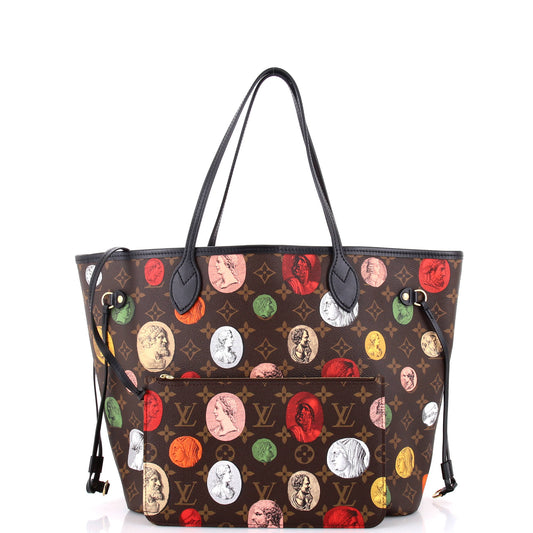 Neverfull NM Tote Limited Edition Fornasetti Cameo Monogram Canvas MM