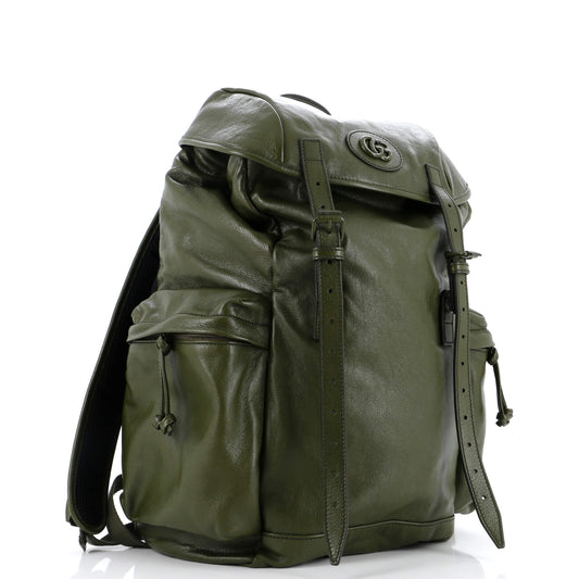 Tonal GG Double Pocket Belt Backpack Leather Large
