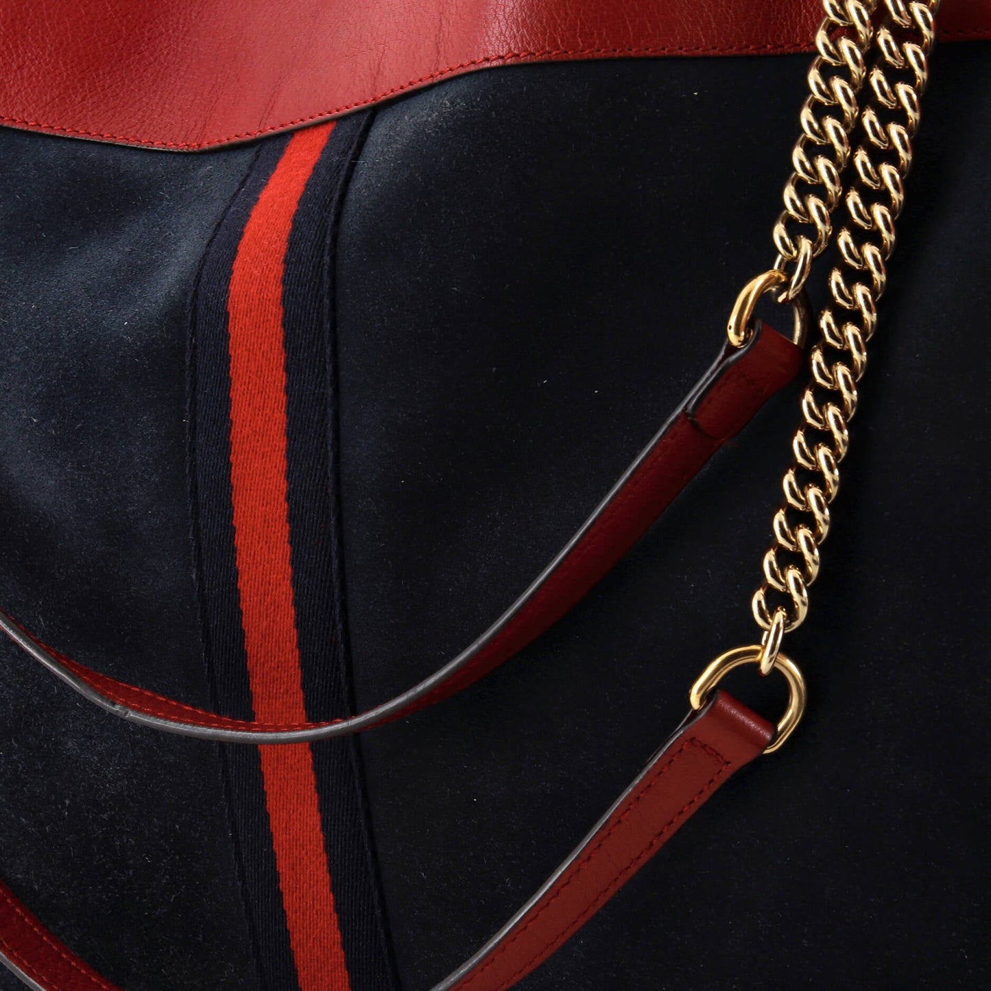 Rajah Chain Tote Suede with Applique Large