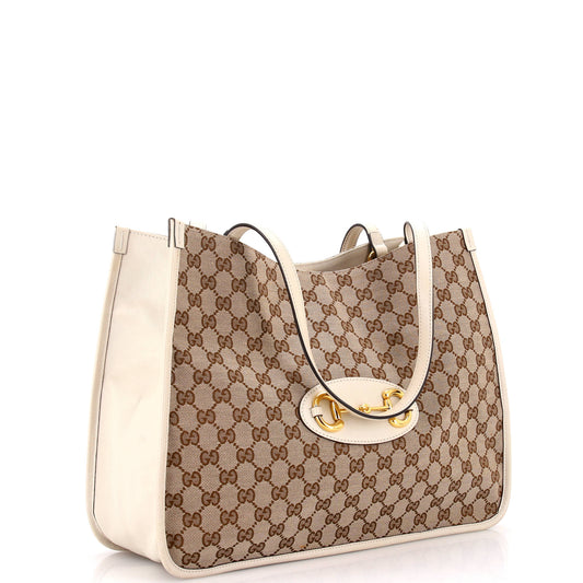 Horsebit 1955 Tote GG Canvas with Leather Medium