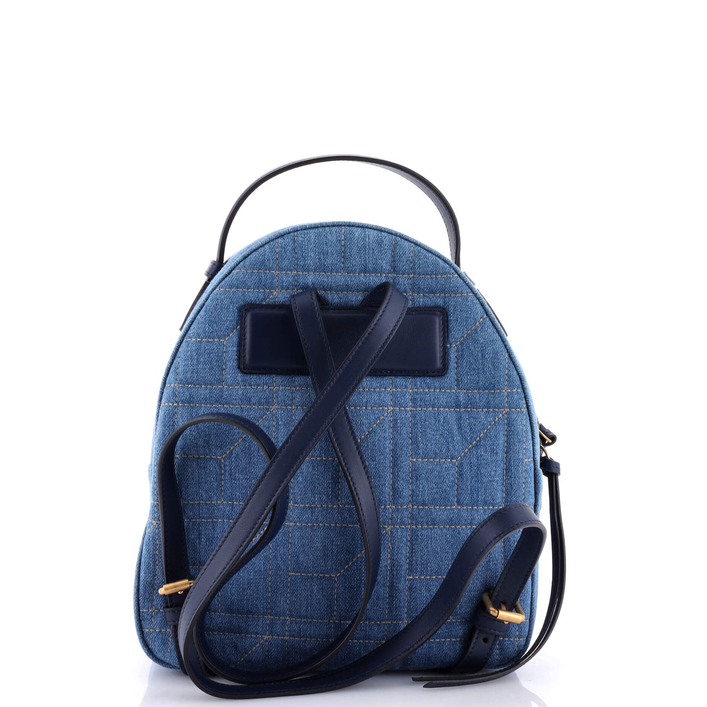 Pearly GG Marmont Backpack Embellished Matelasse Denim Small