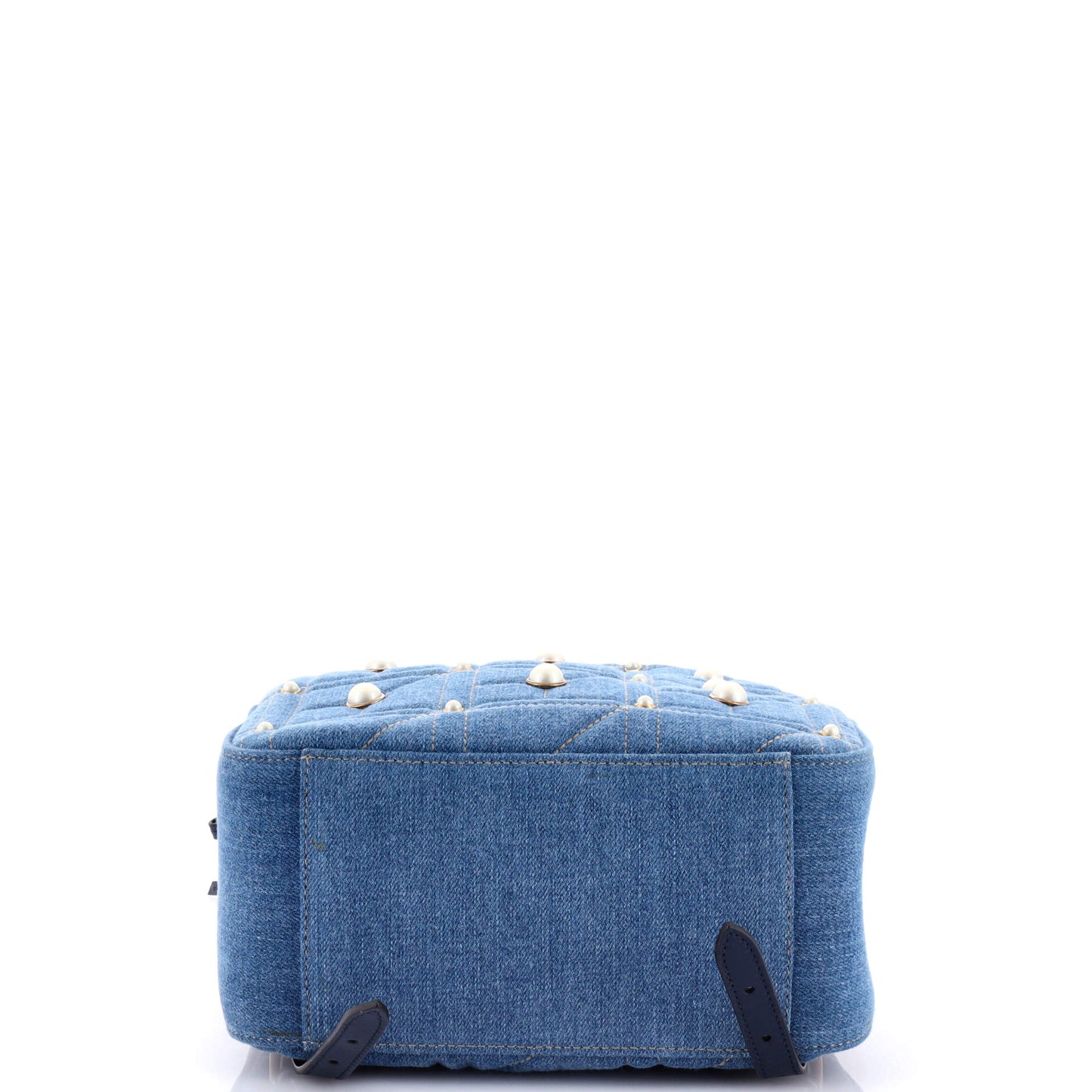 Pearly GG Marmont Backpack Embellished Matelasse Denim Small