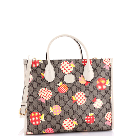 Structured Top Handle Open Tote Printed GG Coated Canvas Small