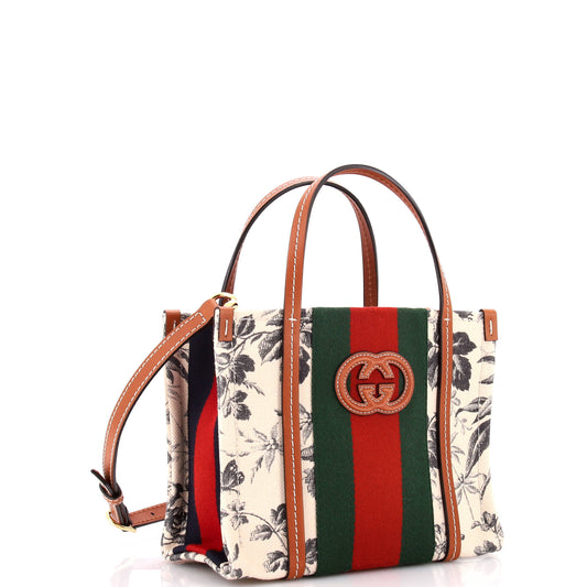 Interlocking G Web Tote Canvas Mini
