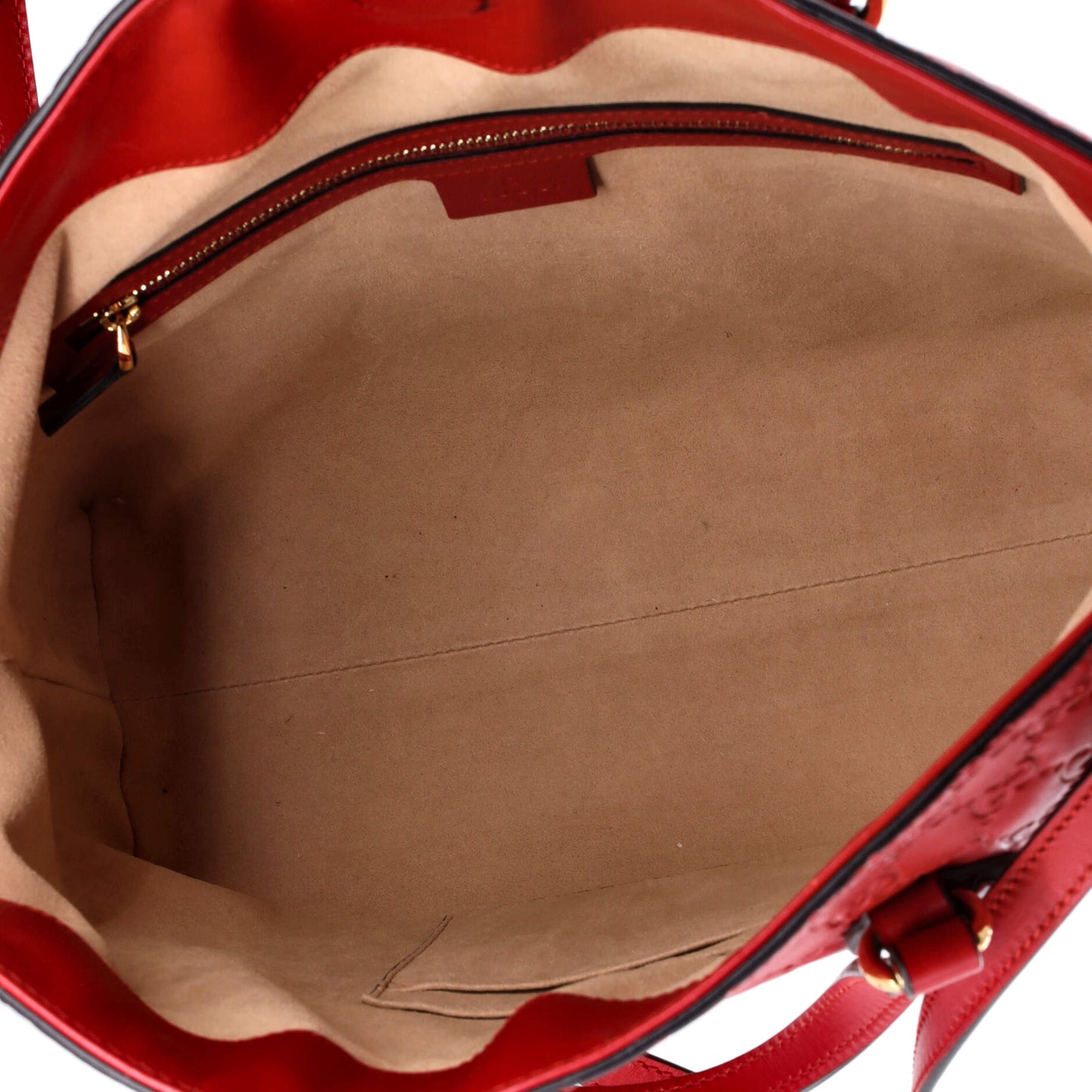 Signature Fold Over Tote Guccissima Leather Medium