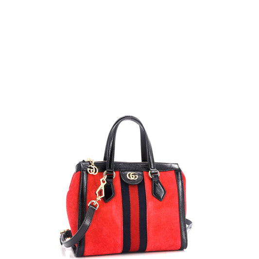 Ophidia Top Handle Tote Suede Small