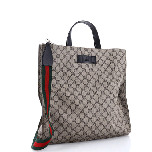 Convertible Soft Open Tote GG Coated Canvas Tall