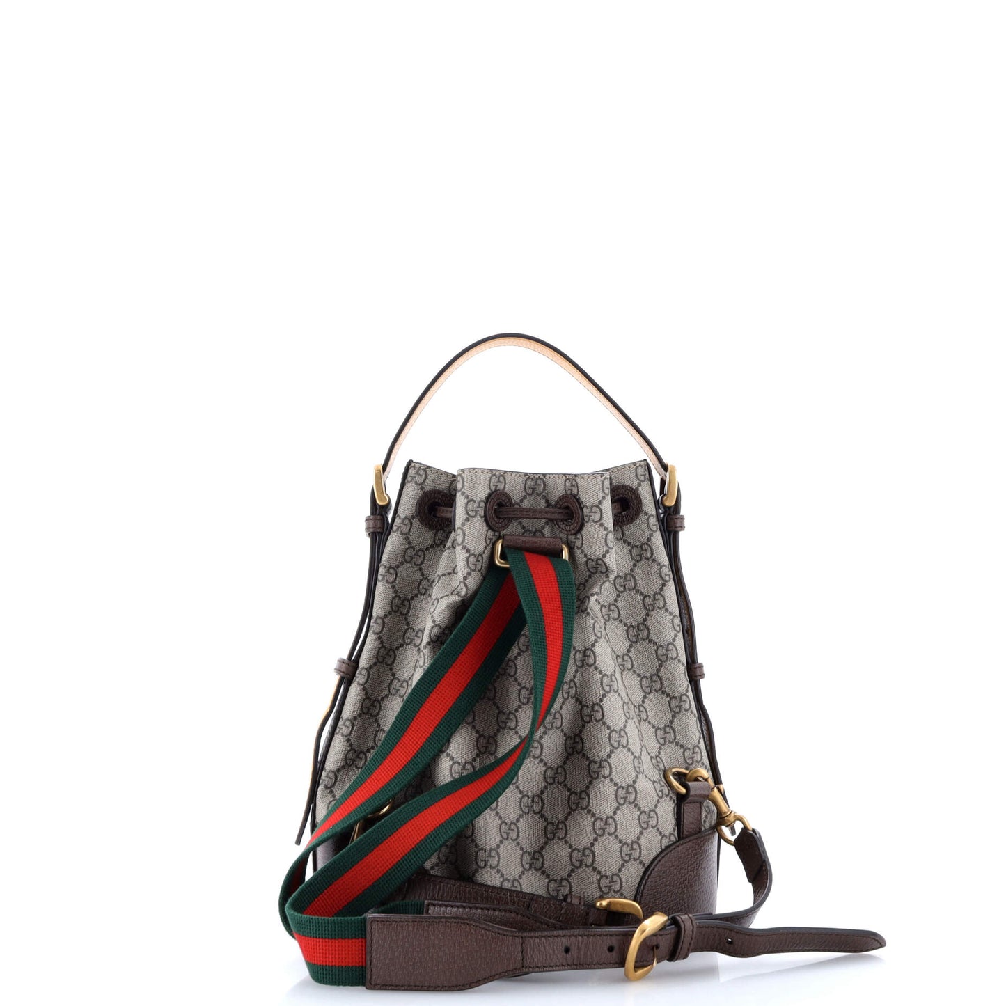 Neo Vintage Drawstring Bucket Backpack GG Coated Canvas Mini
