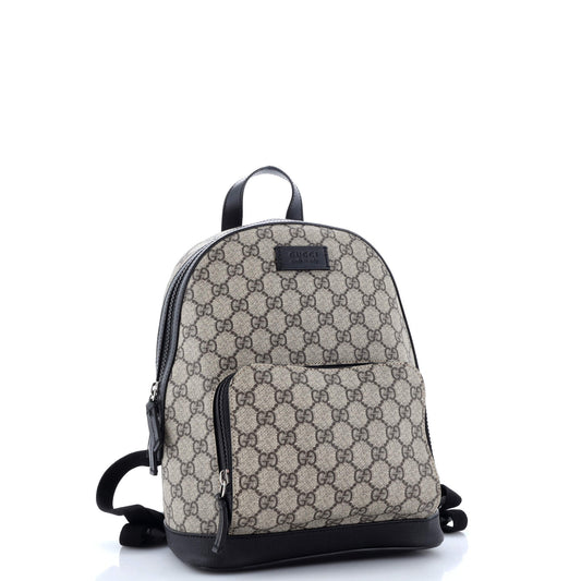Zip Pocket Backpack GG Coated Canvas Small