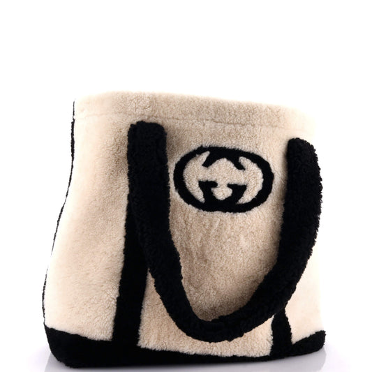 Interlocking G Logo Tote Bag Shearling