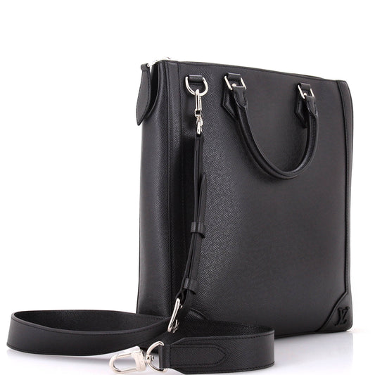 Vertical Tote Taiga Leather