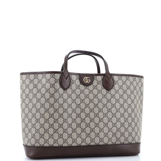 Ophidia Top Handle Shopping Tote GG Coated Canvas Medium