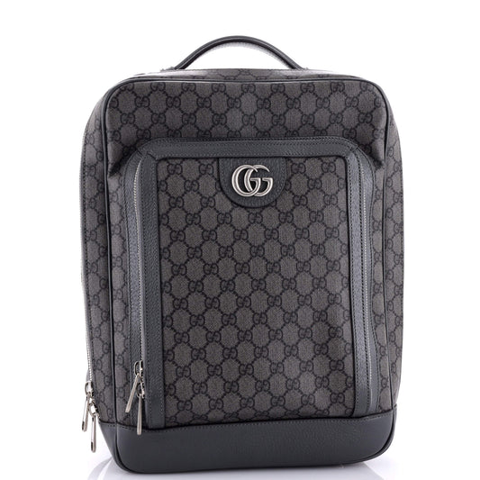 Ophidia Front Zip Pocket Backpack GG Coated Canvas Medium
