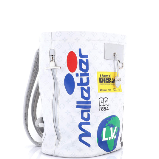 Chalk Backpack Limited Edition Logo Story Monogram Canvas
