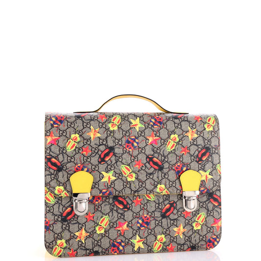 Children's Flap Backpack Printed GG Coated Canvas