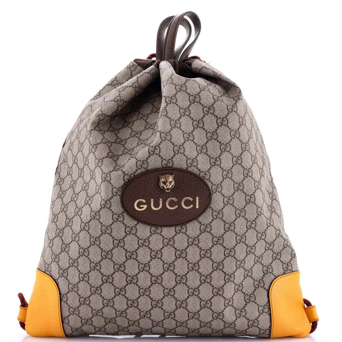 Neo Vintage Drawstring Backpack GG Coated Canvas Large