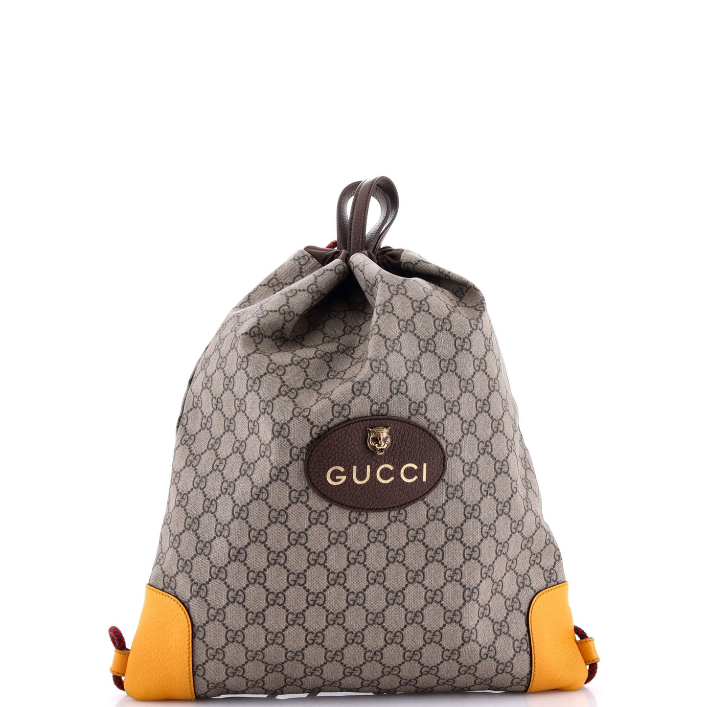 Neo Vintage Drawstring Backpack GG Coated Canvas Large