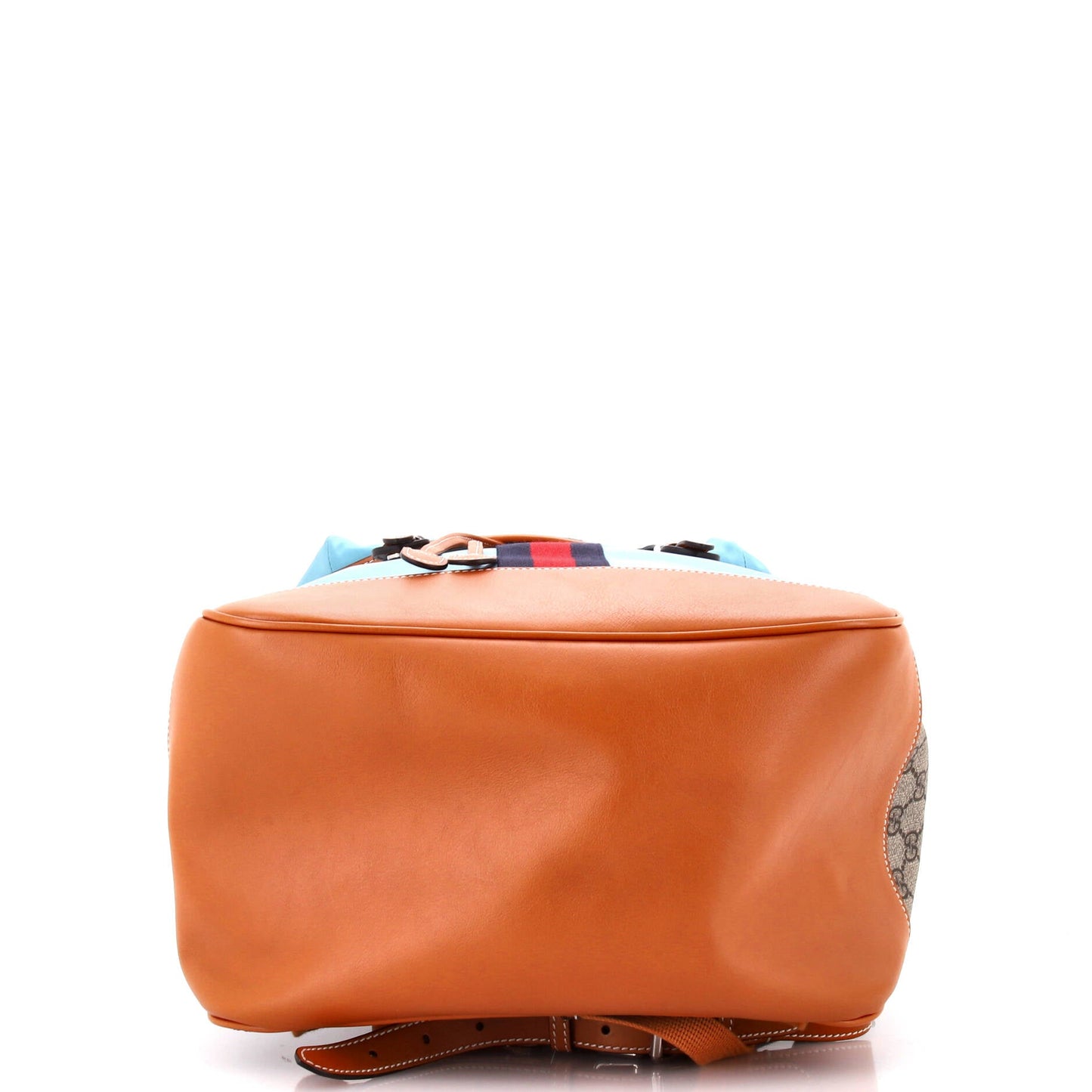 Interlocking G Patch Flap Buckle Backpack Nylon and GG Coated Canvas
