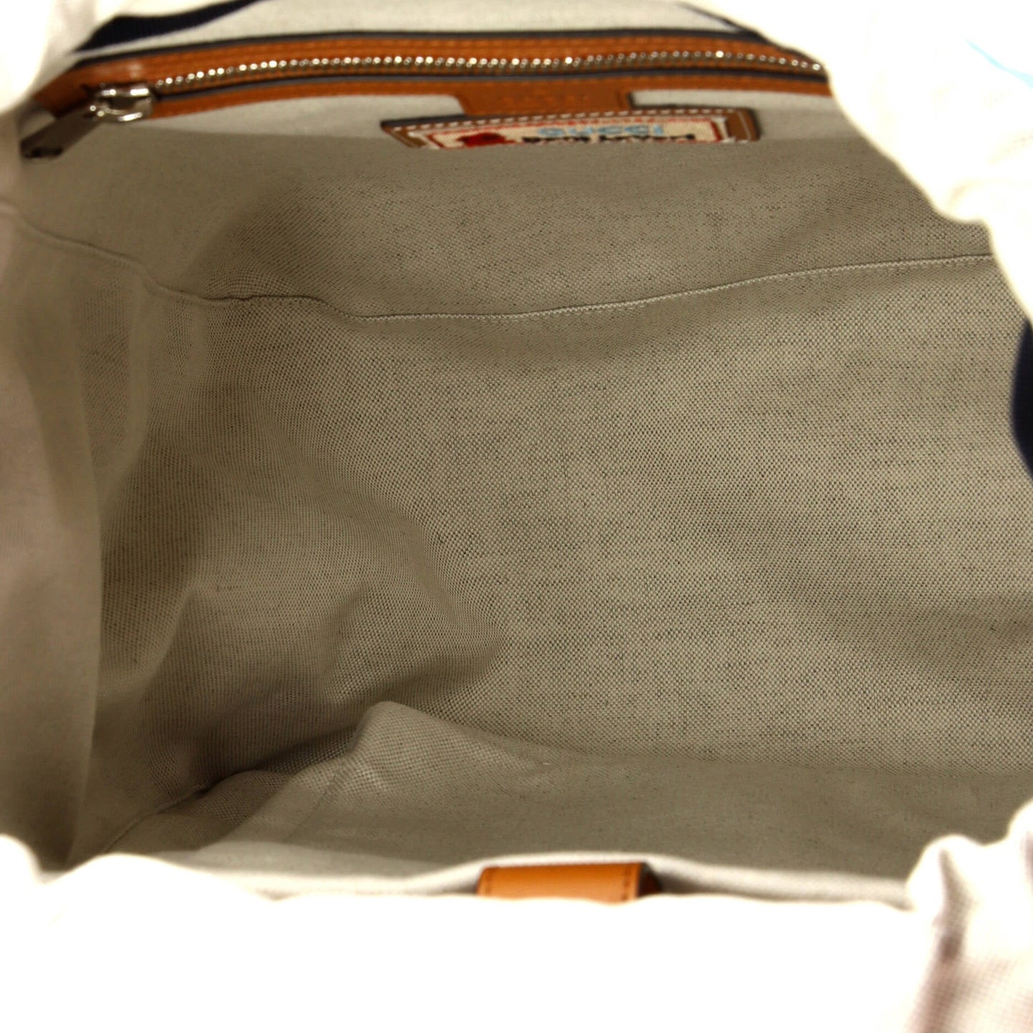 Interlocking G Patch Flap Buckle Backpack Nylon and GG Coated Canvas