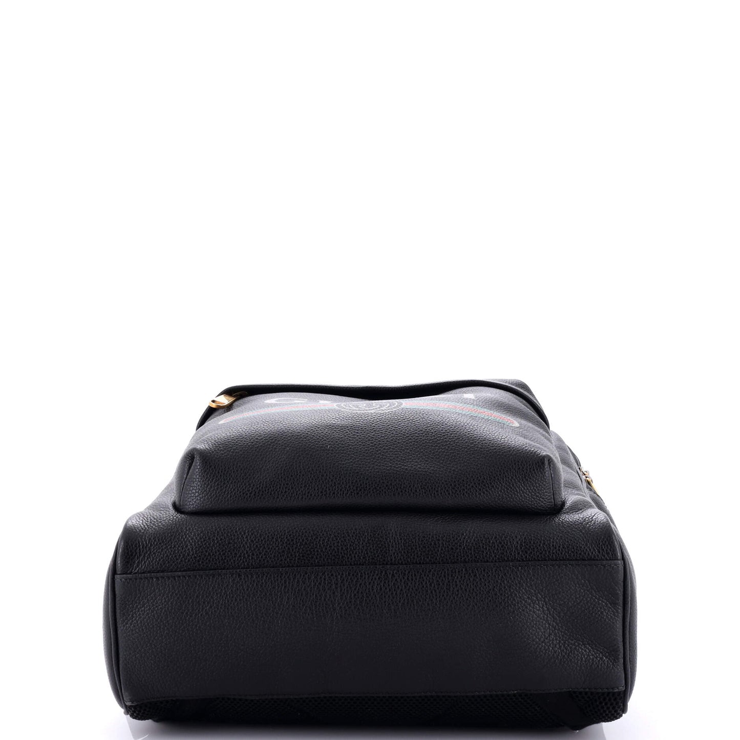 Logo Front Pocket Backpack Printed Leather