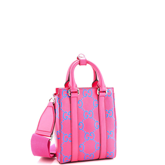 Convertible Open Tote GG Embossed Perforated Leather Mini