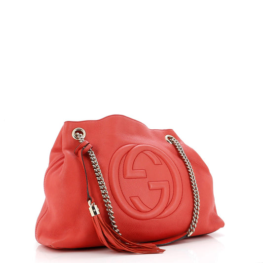 Soho Chain Strap Shoulder Bag Leather Medium