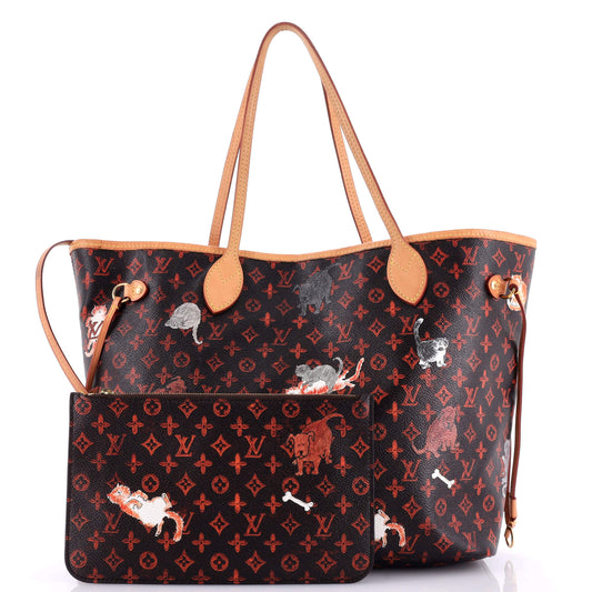Neverfull NM Tote Limited Edition Grace Coddington Catogram Canvas MM