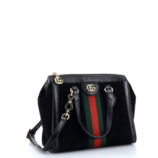 Ophidia Top Handle Tote Suede Small