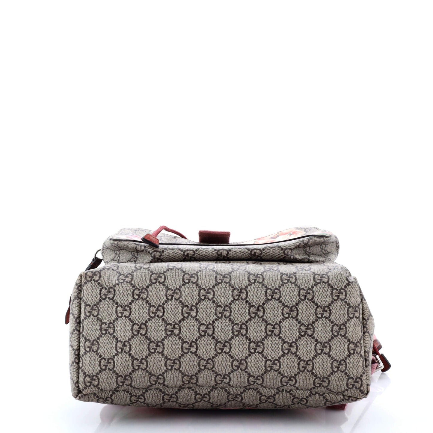 Buckle Backpack Blooms Print GG Coated Canvas Medium