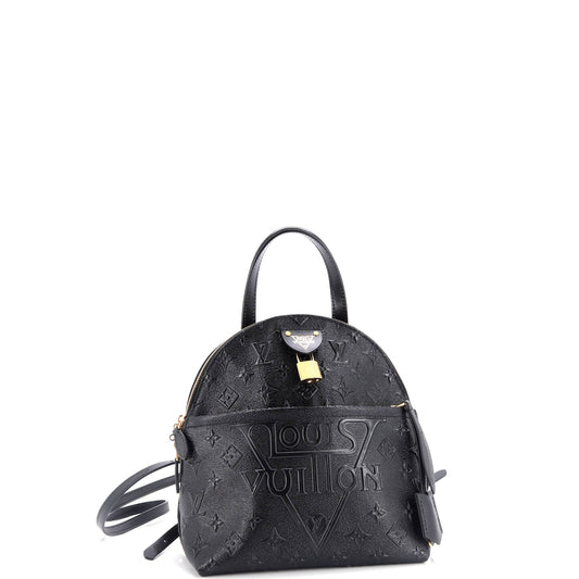 Moon Backpack Embossed Monogram Midnight Canvas