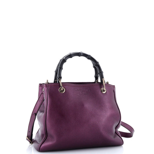 Bamboo Shopper Tote Leather Small