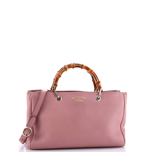 Bamboo Shopper Tote Leather Medium