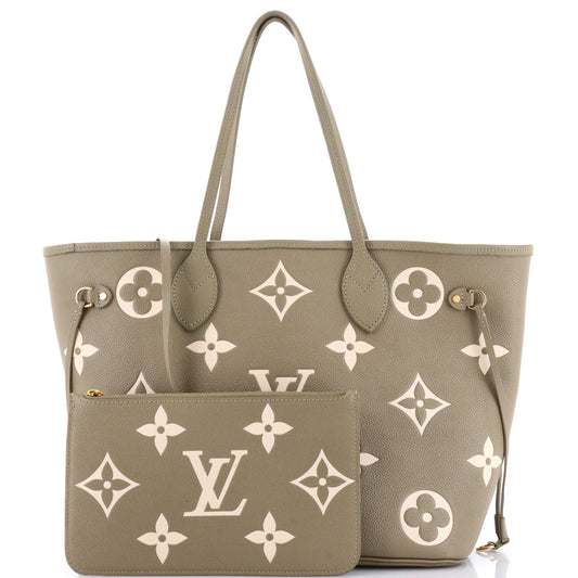 Neverfull NM Tote Bicolor Monogram Empreinte Giant MM