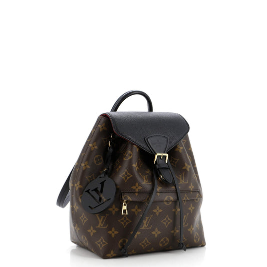 Montsouris NM Backpack Monogram Canvas with Leather PM
