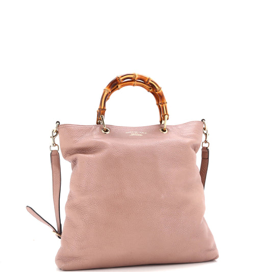 Bamboo Shopper Tote Leather Tall