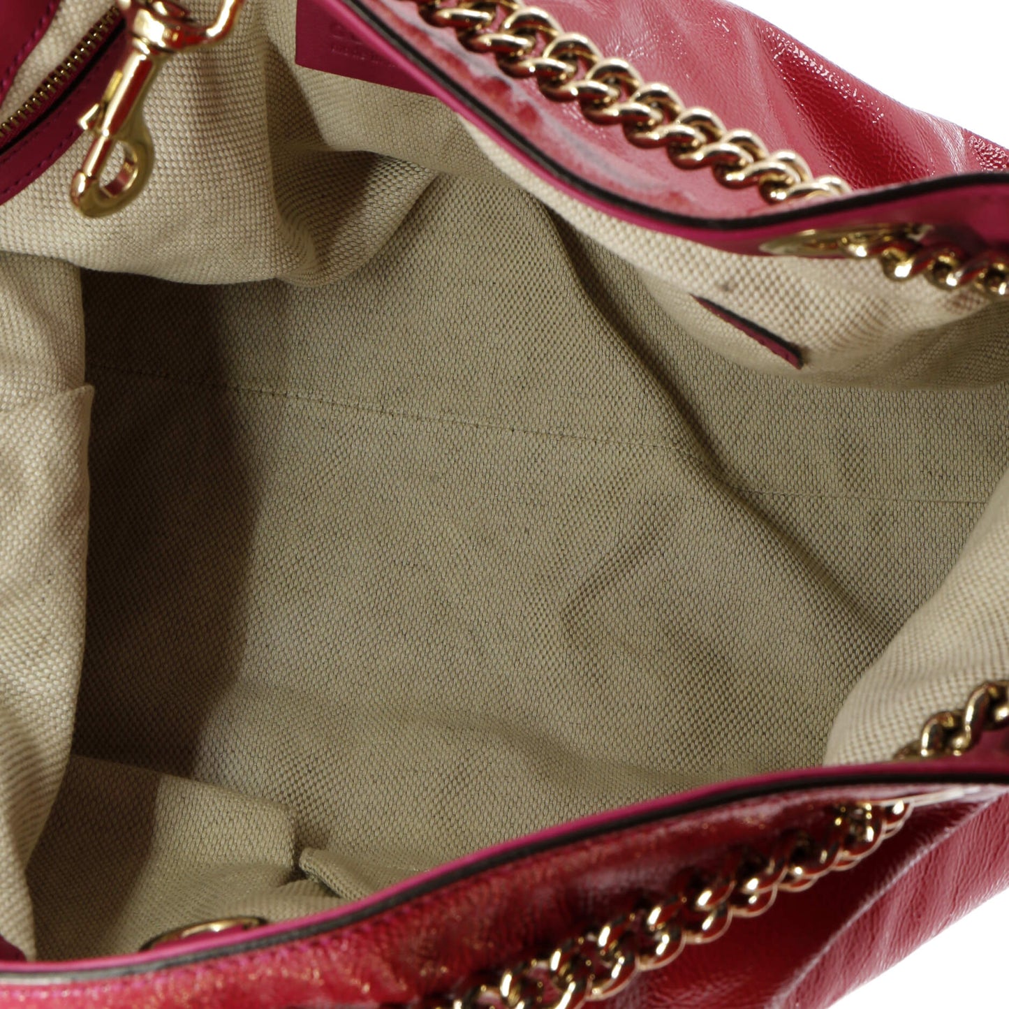 Soho Chain Strap Shoulder Bag Patent Medium