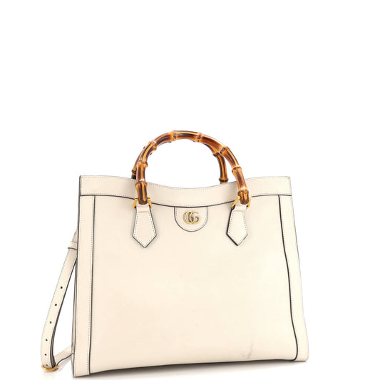 Diana NM Bamboo Handle Tote Leather Medium
