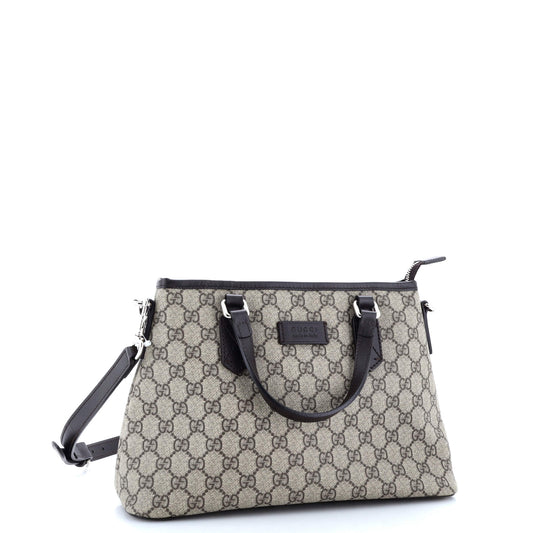 Convertible Zip Tote GG Coated Canvas Small