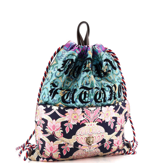 Drawstring Backpack Brocade Large
