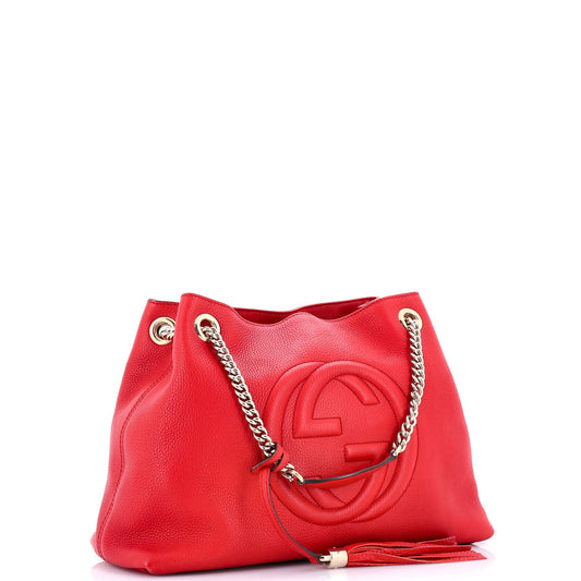 Soho Chain Strap Shoulder Bag Leather Medium