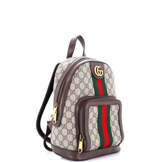 Ophidia Backpack GG Coated Canvas and Leather Small